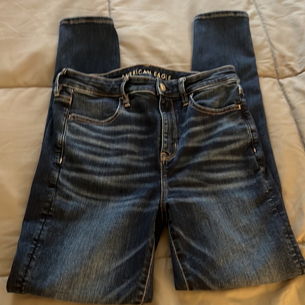 American Eagle Outfitters next level stretch hi-rise jeggings size 10 long EUC